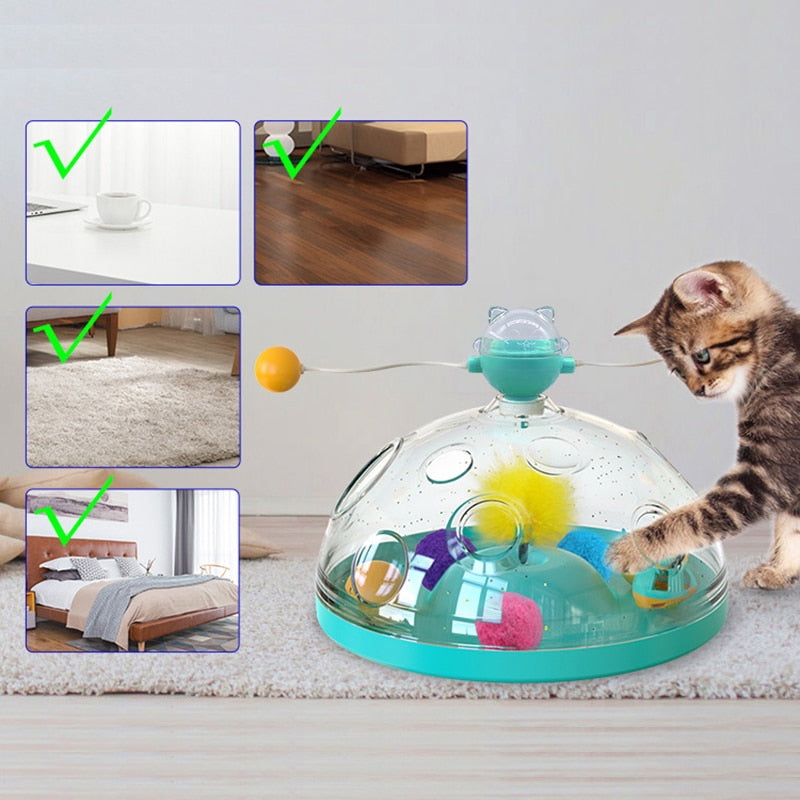 Windmill Interactive Turntable Cat Toy