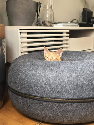 Donut Felt Cat Cave Pet Bed