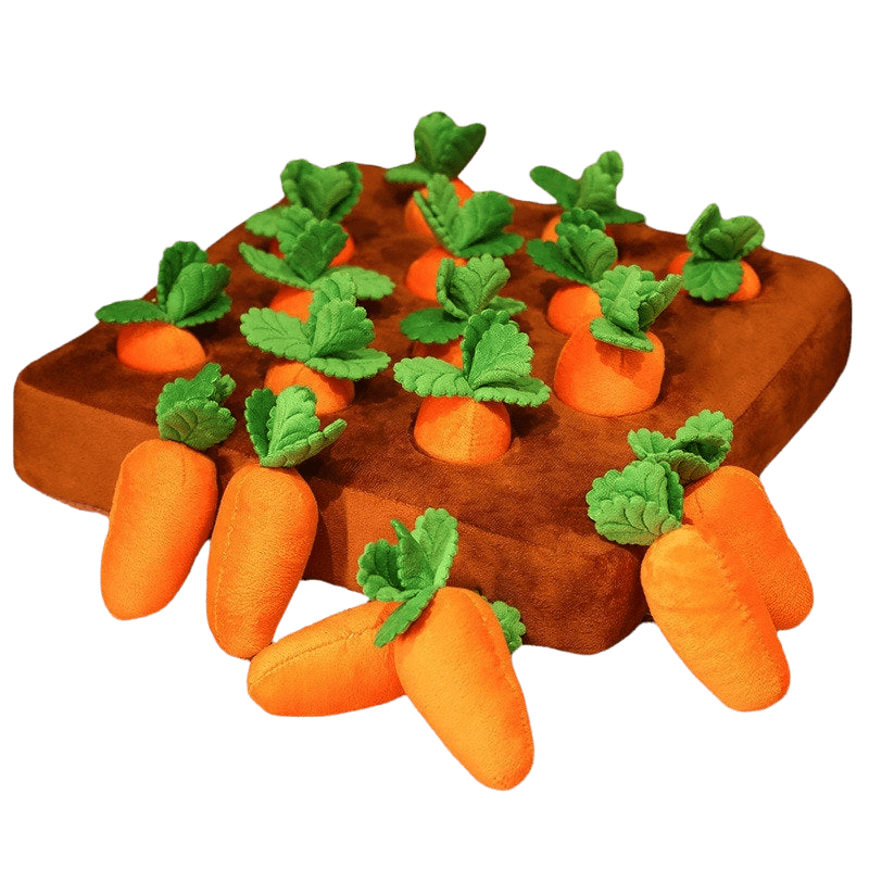 Interactive Carrot Plush Dog Toy