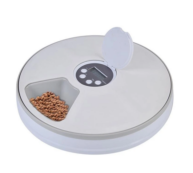 Automatic Electric Pet Smart Feeder For Cats and Dogs - Gray