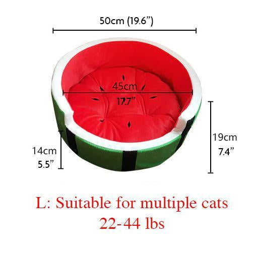 Watermelon Plush Dog and Cat Bed