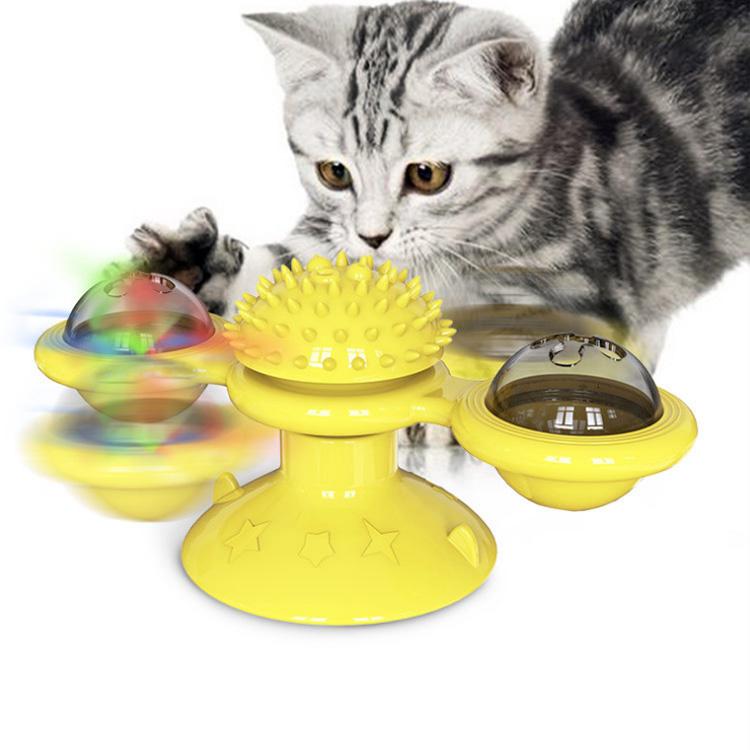 Sucker Turn Windmill Cat Toy