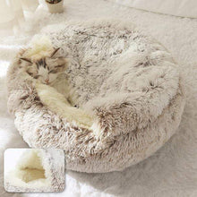 Load image into Gallery viewer, Fluffy Plush Cave Cat Bed
