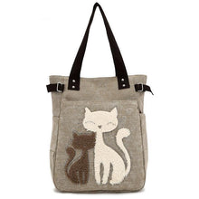 Load image into Gallery viewer, Cat Canvas Shoulder Bag
