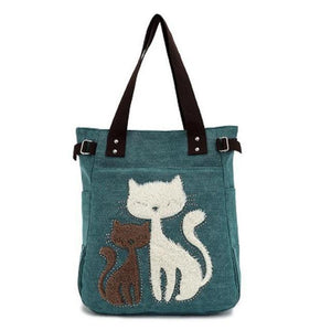 Cat Canvas Shoulder Bag