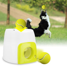 Load image into Gallery viewer, Automatic Tennis Ball Launcher Dog Toy - Interactive Food Dispenser Pet Feeder Fetch Tennis Ball Launcher Food Reward Machine
